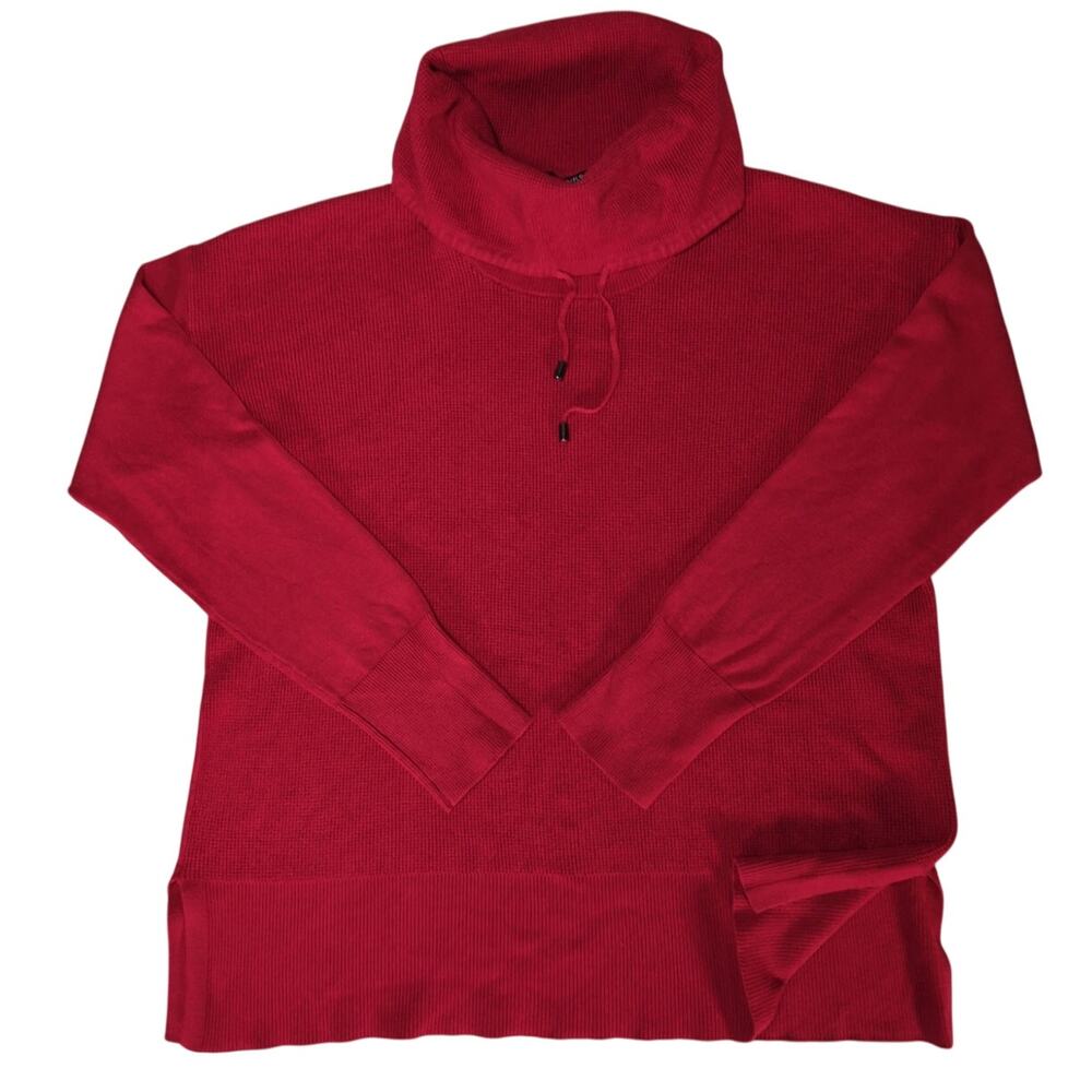 Jones New York Signature Sweater S Red Cowl Neck Long Sleeve Pullover Womens